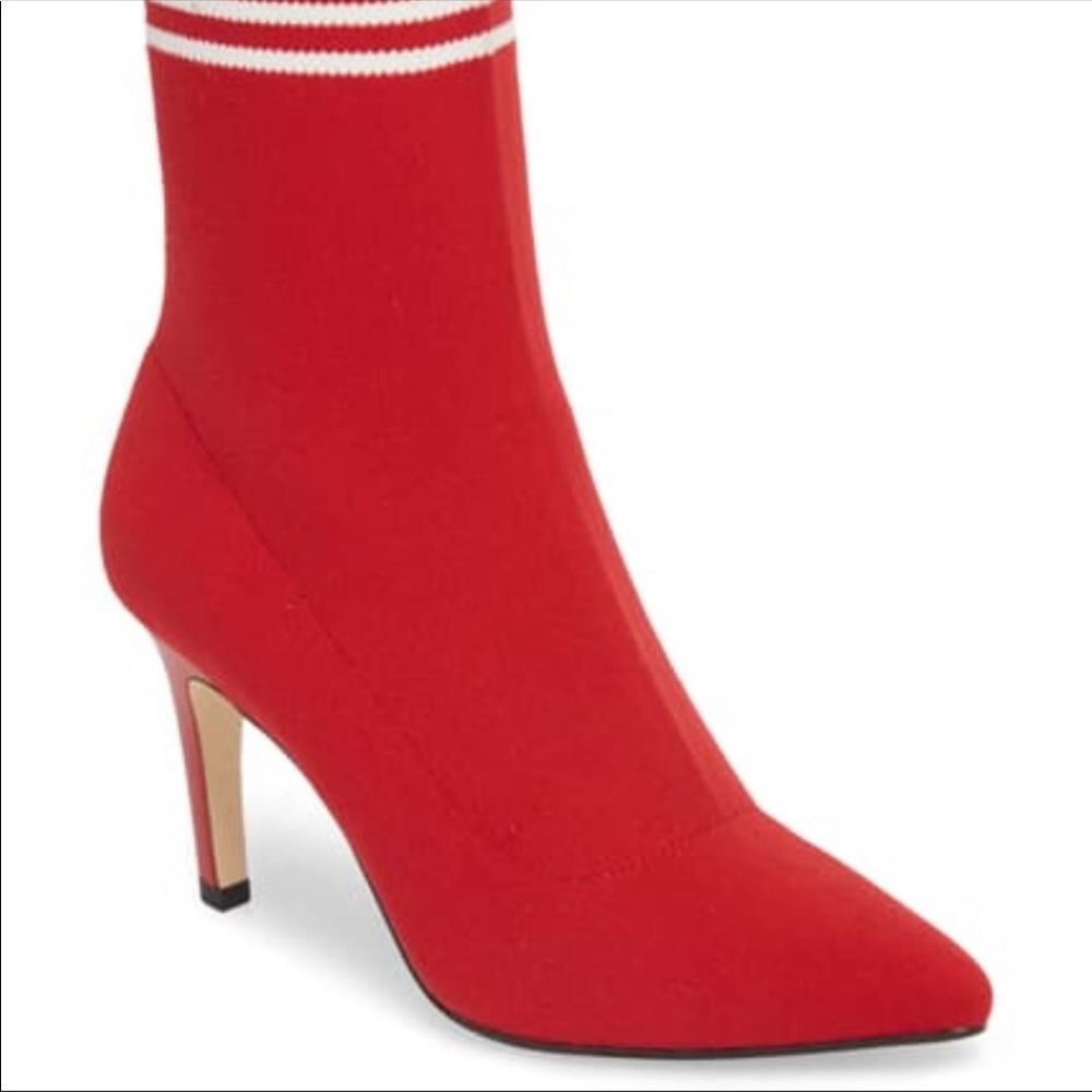 Leith red booties